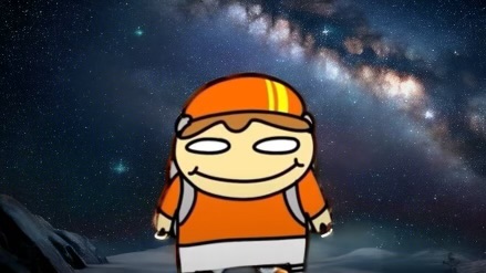 Official TaterTube cartoon character wearing an orange helmet against a galaxy background